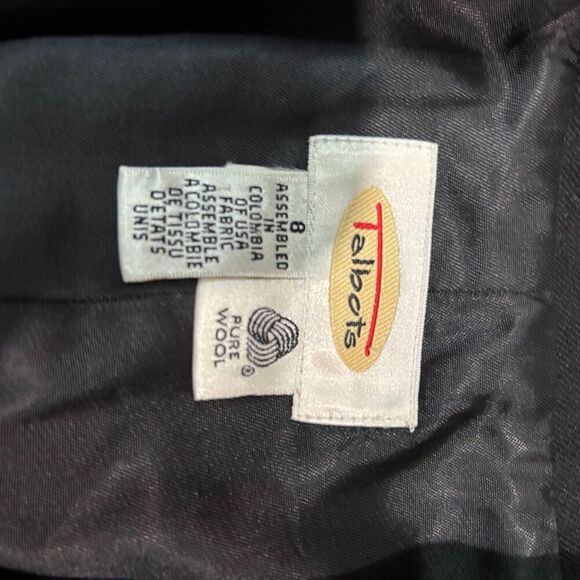 Talbots Blazer Women’s Size 8 Navy Blue Wool Gold Button Academia Vintage USA Se - Picture 3 of 5